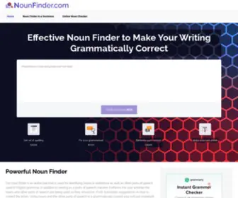 Nounfinder.com(Noun Finder for Grammatically Correct Writing) Screenshot