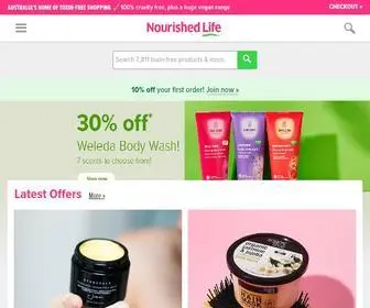 Nourishedlife.com.au(Natural Skin Care & Beauty Products) Screenshot