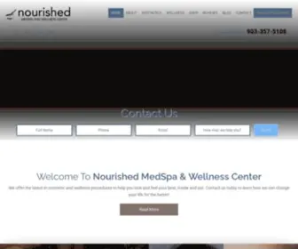 Nourishedmedspa.com(Medical Spa Sherman TX) Screenshot