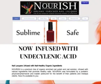 Nourishmynails.com(Organic Toxin Free Antifungal Nail Polish) Screenshot