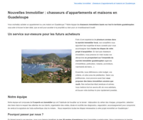 Nouvelles-Immobilier.fr(Immobilier Guadeloupe) Screenshot