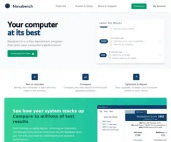 Novabench.com(Free Computer Benchmark Software) Screenshot