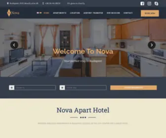 Novabudapest.com(ApartHotel Budapest) Screenshot