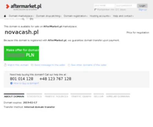 Novacash.pl(Dit domein kan te koop zijn) Screenshot