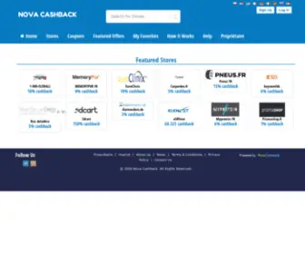 Novacashback.com(Cashback, Coupons, Deals, Promo Codes) Screenshot