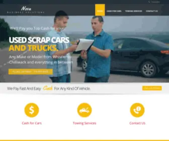 Novacashforcars.com(#1 Cash for Cars and Towing Services Vancouver BC) Screenshot