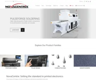 Novacentrix.com(Enabling Printed Electronics Applications) Screenshot