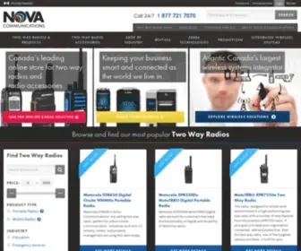 Novacommunications.com(Motorola Two Way Radios) Screenshot