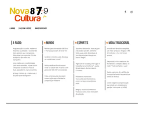 Novaculturafm.com.br(Nova Cultura) Screenshot