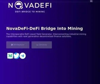 Novadefi.com(DeFi Bridge Into Mining) Screenshot