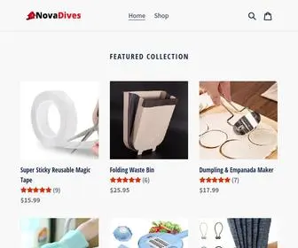 Novadives.com(An online store) Screenshot