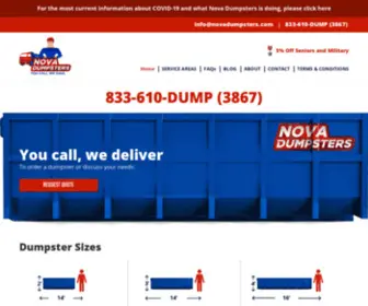 Novadumpsters.com(Nova Dumpsters) Screenshot