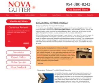 Novagutter.com(Nova Gutter Corporation) Screenshot