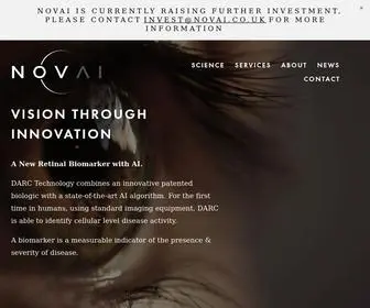 Novai.co.uk(Novai is a British biotechnology start) Screenshot