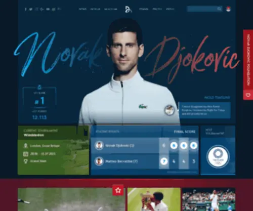 Novak-Djokovic.com(Novak Djokovic) Screenshot