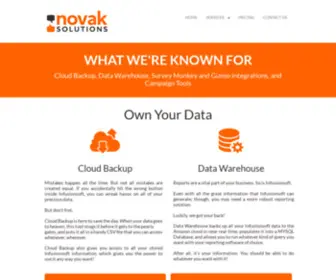 Novaksolutions.com(Solutions for the Infusionsoft Partner) Screenshot