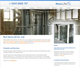 Novalift.co.uk(Nova Lifts) Screenshot