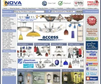 Novalightingstore.com(Discount pricing on brand name lighting fixtures & more) Screenshot