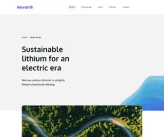 Novalith.com.au(Lithium Innovated) Screenshot