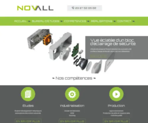 Novall.fr(NovAll est un bureau d'étude en développement de produit et système industriel) Screenshot