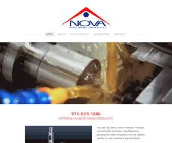 Novaprecisionproducts.com(Nova Precision Products Inc) Screenshot