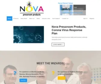 Novapressroom.com(NOVA Pressroom Products) Screenshot