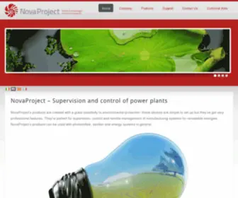 Novaproject.it(Supervision and remote control of photovoltaic plants wind biomasses) Screenshot