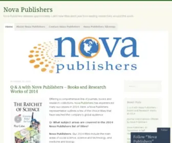 Novapublishers.org(Nova Science Publishers) Screenshot