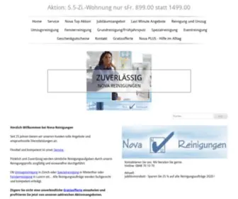 Novareinigungen.ch(Wohnungsreinigung in Aargau) Screenshot