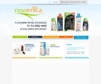 Novarnica.com(Pain Relieving Spray with Natural Ingredients) Screenshot