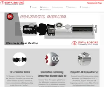 Novarotors.com(Progressing cavity Pumps) Screenshot