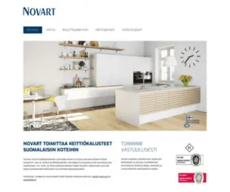 Novart.fi(Kotimaiset design keittiöt elämää varten) Screenshot