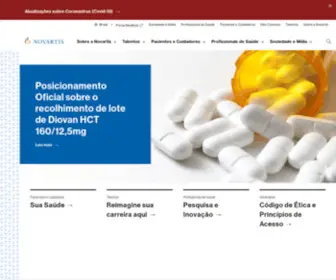 Novartis.com.br(Novartis is a global healthcare company) Screenshot