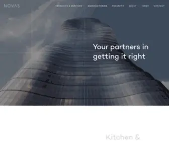 Novas.com.au(Doorware, Kitchen & Bathroom, and Glass Products and Services) Screenshot