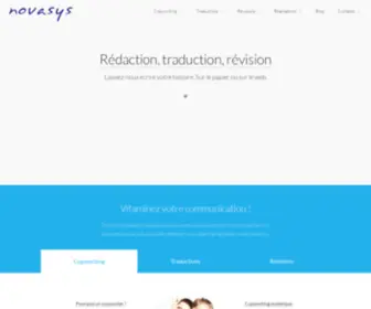 Novasys.be(Offrez-vous des textes et des traductions qui vendent) Screenshot