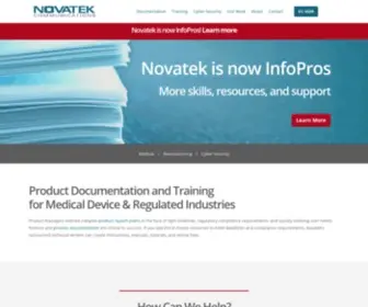 Novatekcom.com(For companies in regulated industries & deadline) Screenshot