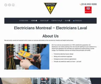 Novatekelectric.com(Master Electricians in Montreal. Call us) Screenshot