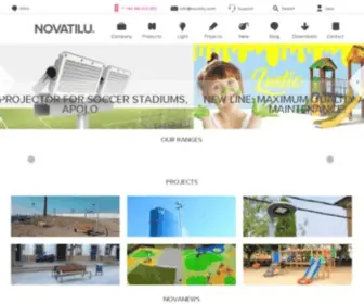 Novatilu.com(Luminarias LED y Mobiliario Urbano) Screenshot