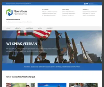 Novationenterprises.com(Building a national technology workforce of Veterans) Screenshot