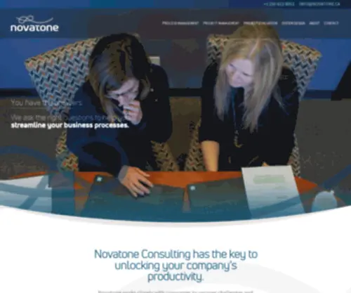 Novatone.ca(Business process management solutions) Screenshot