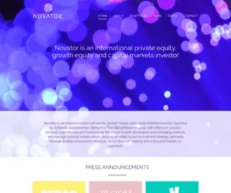 Novator.co.uk(Novator Partners LLP Home) Screenshot