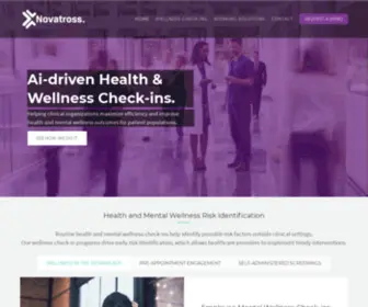 Novatross.com(Better patient health through dynamic engagement and health risk assessment automation) Screenshot