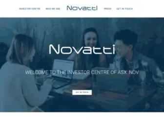 Novattigroup.com(The investor website of Novatti Group Limited which) Screenshot