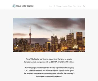 Novavidacapital.com(A Toronto) Screenshot