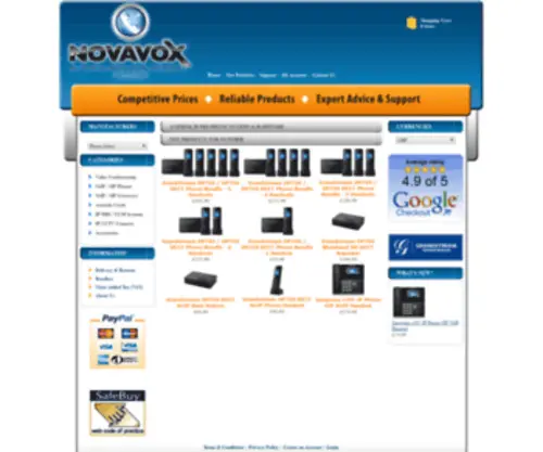 Novavox.co.uk(Asterisk PBX Hardware) Screenshot