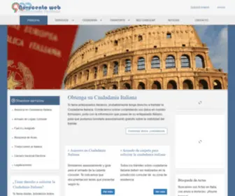 Novecentoweb.com(Ciudadanía italiana) Screenshot