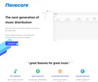 Novecore.com(Spotify) Screenshot