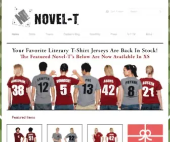 Novel-T.com(Novel-T Literary T-Shirt Jerseys) Screenshot