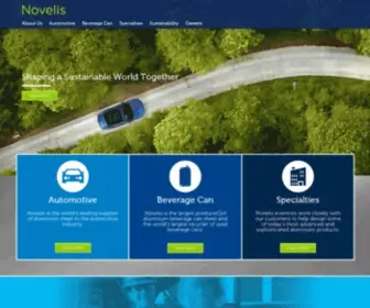 Novelis.com(The world leader in aluminum rolling and recycling) Screenshot