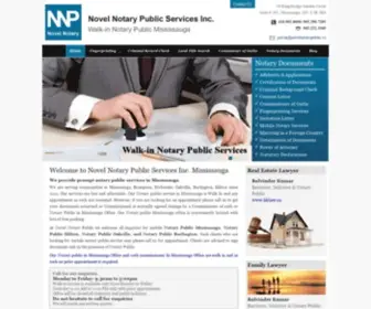 Novelnotarypublic.ca(Notary Public) Screenshot